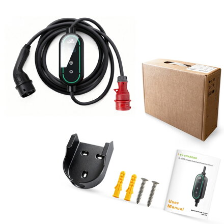 Prenosná nabíjačka EVpartner 11kW, 3x16A, 5m, 10m, Type 2