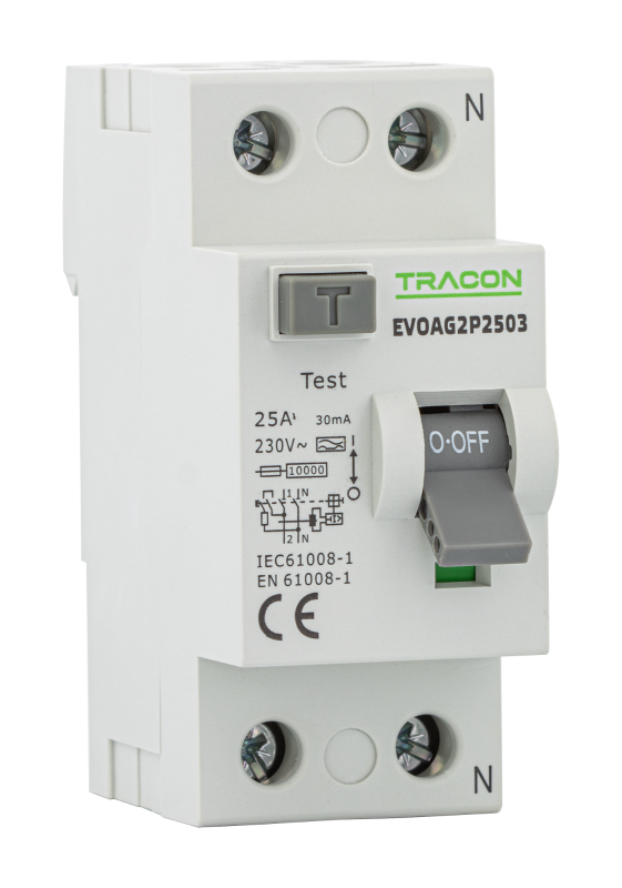 Tracon prúdový chránič, 2 pólový, 25A