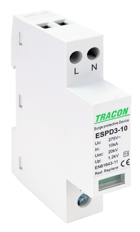 Tracon zvodič prepätia AC, typ T3, nevyberateľný modul