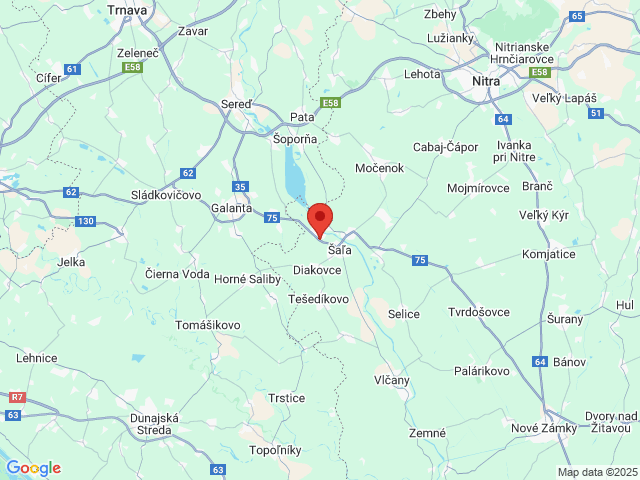 Google map: Kráľová nad Váhom 702